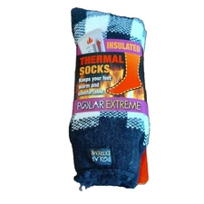 NEW POLAR EXTREME Insulated Socks Black/White Womens Size 5-9 NIP