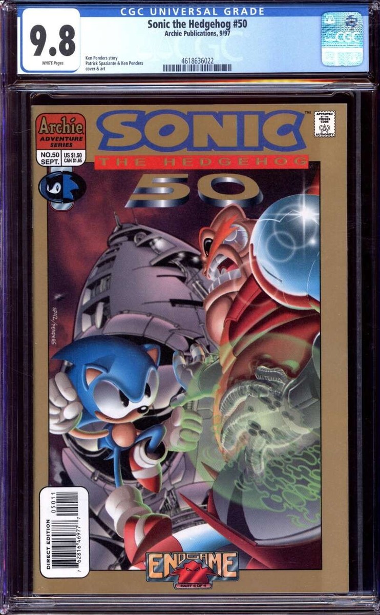 アメコミリーフ　Sonic the Hedgehog #50 CGC 9.8 SONIC THE HEDGEHOG #50 MT 9.8 CGC WHITE PAGES HIGHEST 1 OF 1