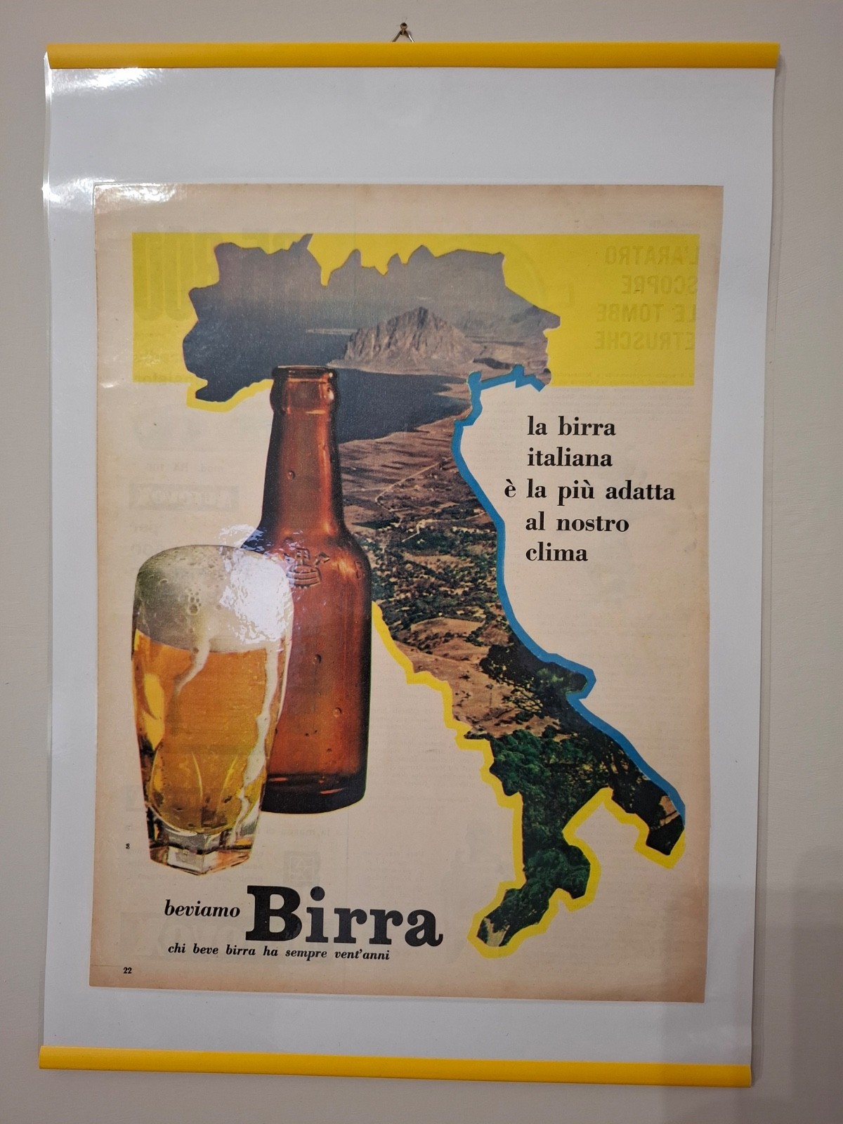 Pubblicità plastificata originale ritaglio di giornale vintage anno 1959 |19