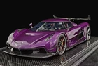 1/18 FrontiArt  Koenigsegg Jesko Absolut 7387 Purple Carbon Carbon Base F189-198