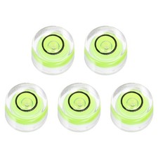 5pcs Round Bubble Level 10x6mm Mini Circular Bullseye Spirit Levels, Green