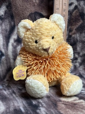Koosh Ball Vintage Toy Plush 4  Tan Bear Silly Sunshine EUC 1999 Hasbro Oddzon