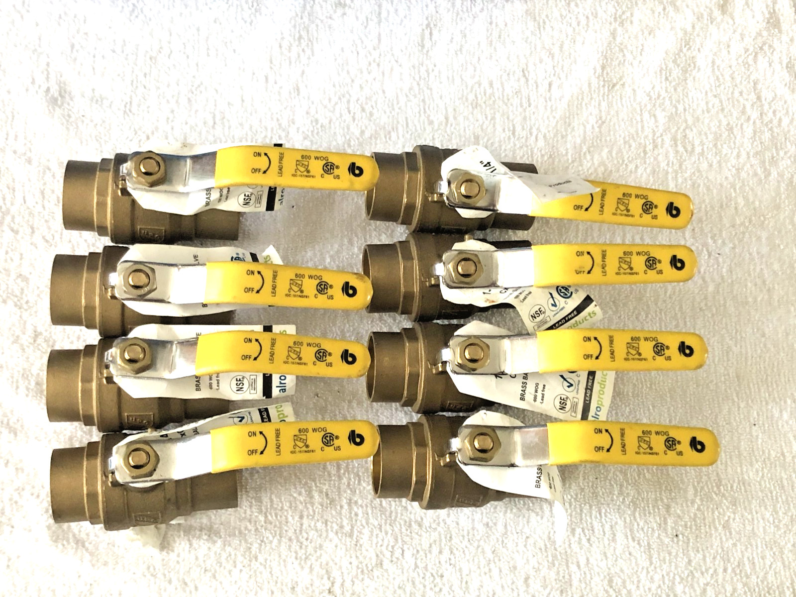 8-LOT 1 1/4" SWEAT BALL VALVE LEAD FREE FULL PORT BRASS VALVE FITTING