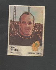 1961 Fleer Football Card #93 Max McGee-Green Bay Packers Poor Card