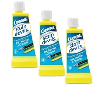 Lot of 3 Carbona Stain Devils 3 Ink Marker Crayon 1.7fl oz Clothes Stain Remover