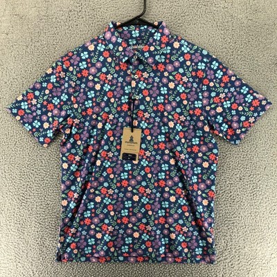 Chubbies Men s Size S The Spring Pedal Blue Performance Polo Golf Outdoor