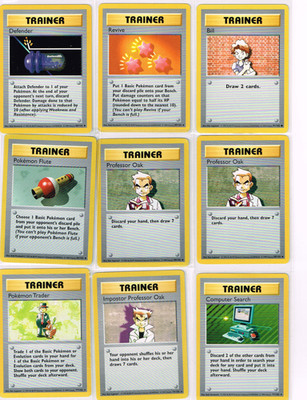 Pokémon Base Set Shadowless 39 card lot trainers + Energy English WOTC 1999