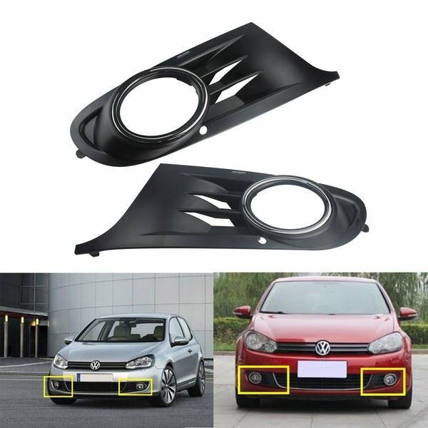 FüR VW Golf 6 MK6 2008-2013 Vorne StoßStange Nebel Lichabdeckung Abdeckung Grill-image