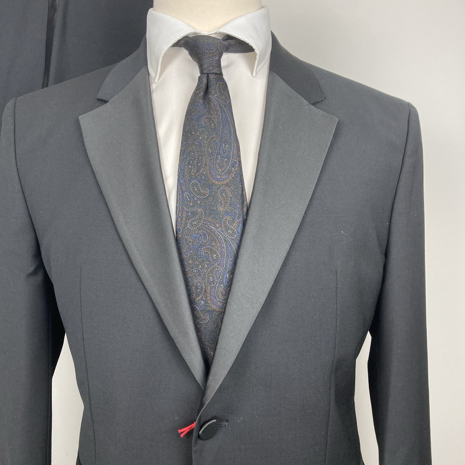 Hugo Boss Men Modern fit 2 Pc Suit Jacket 40 S Pants 34W Black Solid F02258 thumbnail 3