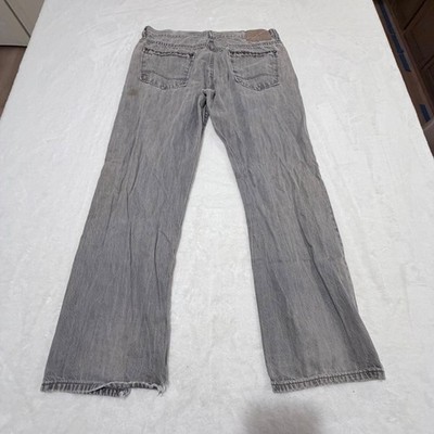 Sean John Hamilton Mens Baggy Wide Leg Jeans Gray Studded Y2K Streetwear 36x29