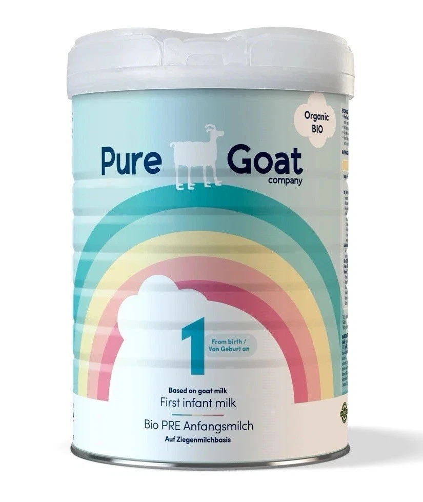 Pure Goat Company Organic First Infant Baby Formula A2 Milk Powder Stage 1 DHA