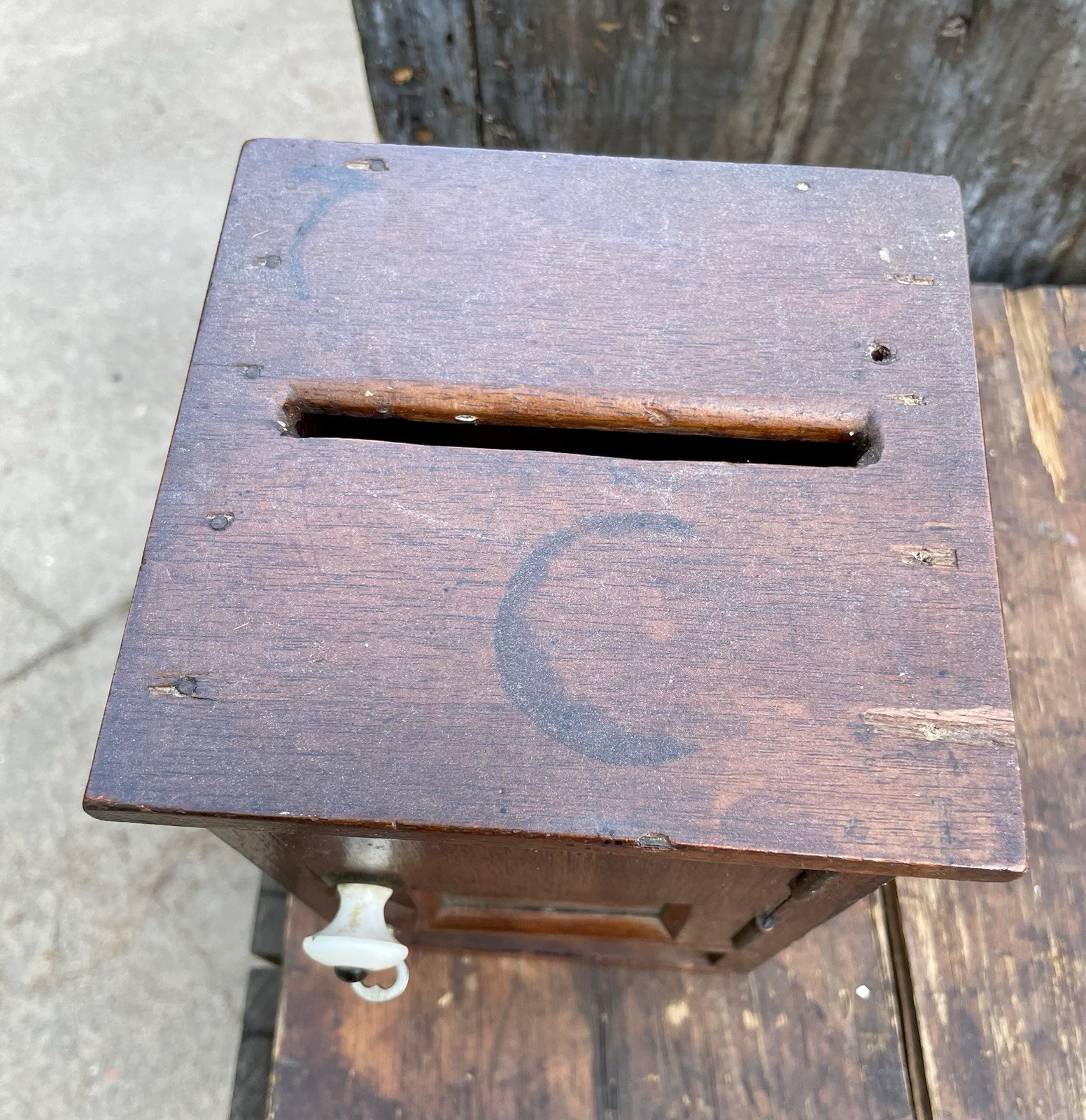 Antique Rare G.S. Goddard Coal Company Ticket Box With Key