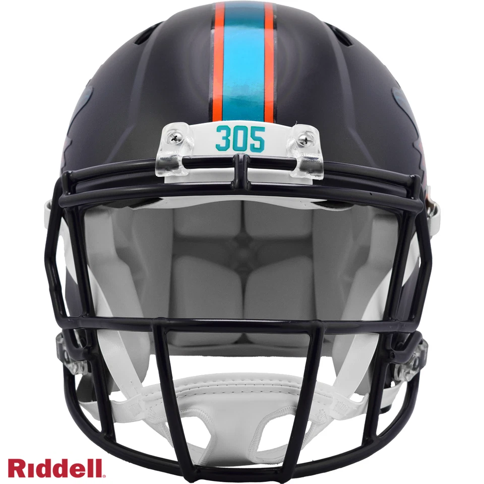 Шлем MIAMI DOLPHINS Riddell подлинный полноразмерный Speed 2025 Rivalry альтернативный - Изображение 3 из 3