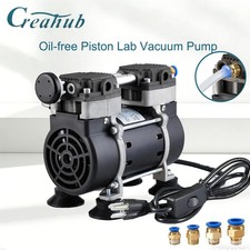 180W 50 L/min Lab Vacuum Pump Oil Free Oilless Vacuum Pump W/ Pressure Gauge US