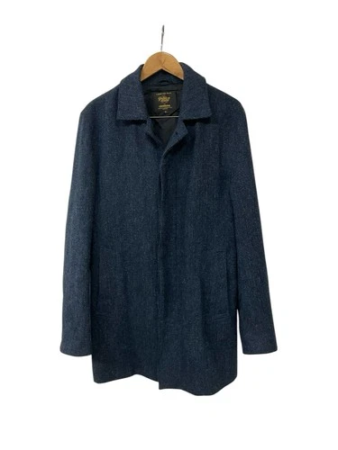 Golden Bear X Unionmade Harris Tweed Blue Herringbone Coat Jacket M - product listing photo