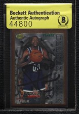 BAS 1996-97 Topps Finest Common Bronze Tony Delk #20 Authentic Auto 3c7