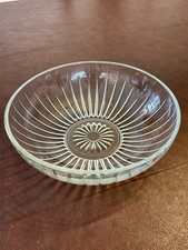 Vintage Glass Fruit Bowl E.O. Brody 8" Diameter Flower Pattern C933 Made in USA