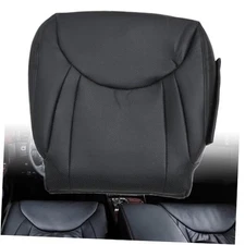  Front Driver Side Bottom Replacement Leather Seat Cover Perforated Black