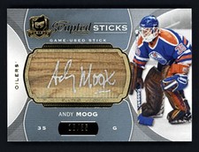 2014/15 Upper Deck The Cup #SS-AM Andy Moog Scripted Sticks Relic Auto /35 Oiler