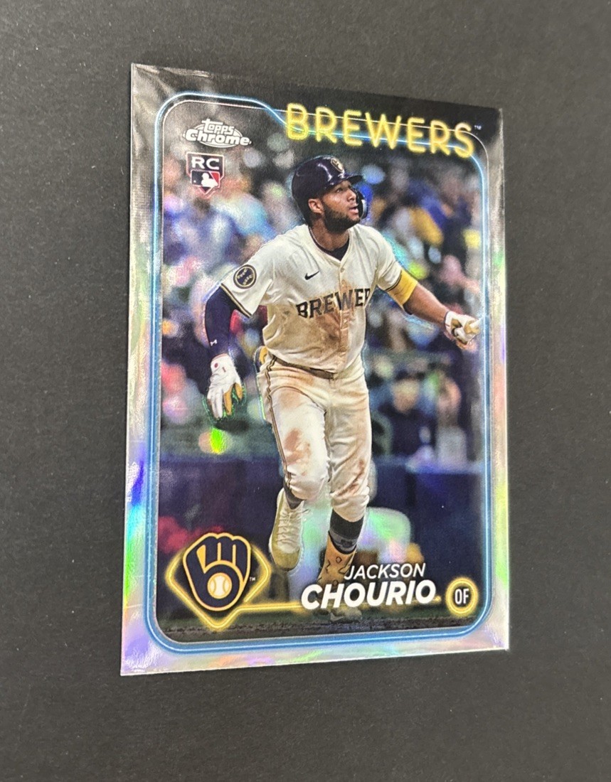 2024 Topps Chrome Update Series Jackson Chourio #USC18 Refractor (RC) Brewers