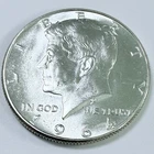1964 Kennedy Silver Half Dollar 90% Silver GEM AU ABOUT UNCIRCULATED #7951