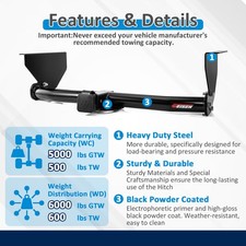 5000lbs Trailer Tow Hitch For Jeep Grand Cherokee 1999-2000 2001 2002 2003 2004 5000lbs Trailer Tow Hitch For Jeep Grand Cherokee 1999-2000 2001 2002 2003 2004