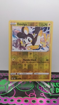 Pokemon TCG #057/203 Emolga Reverse Holo Swsh07: Evolving Skies NM / Mint