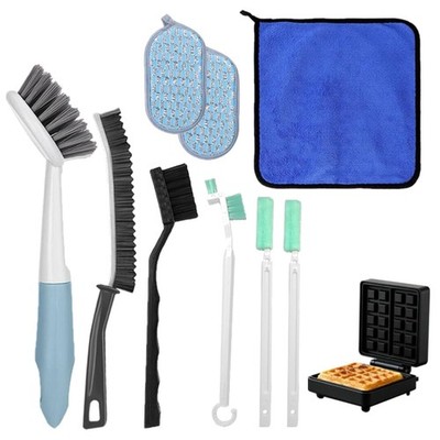 9-Piece Waffle Maker Cleaning Kit Brush Sponge Microfiber Towel All Types Kit...