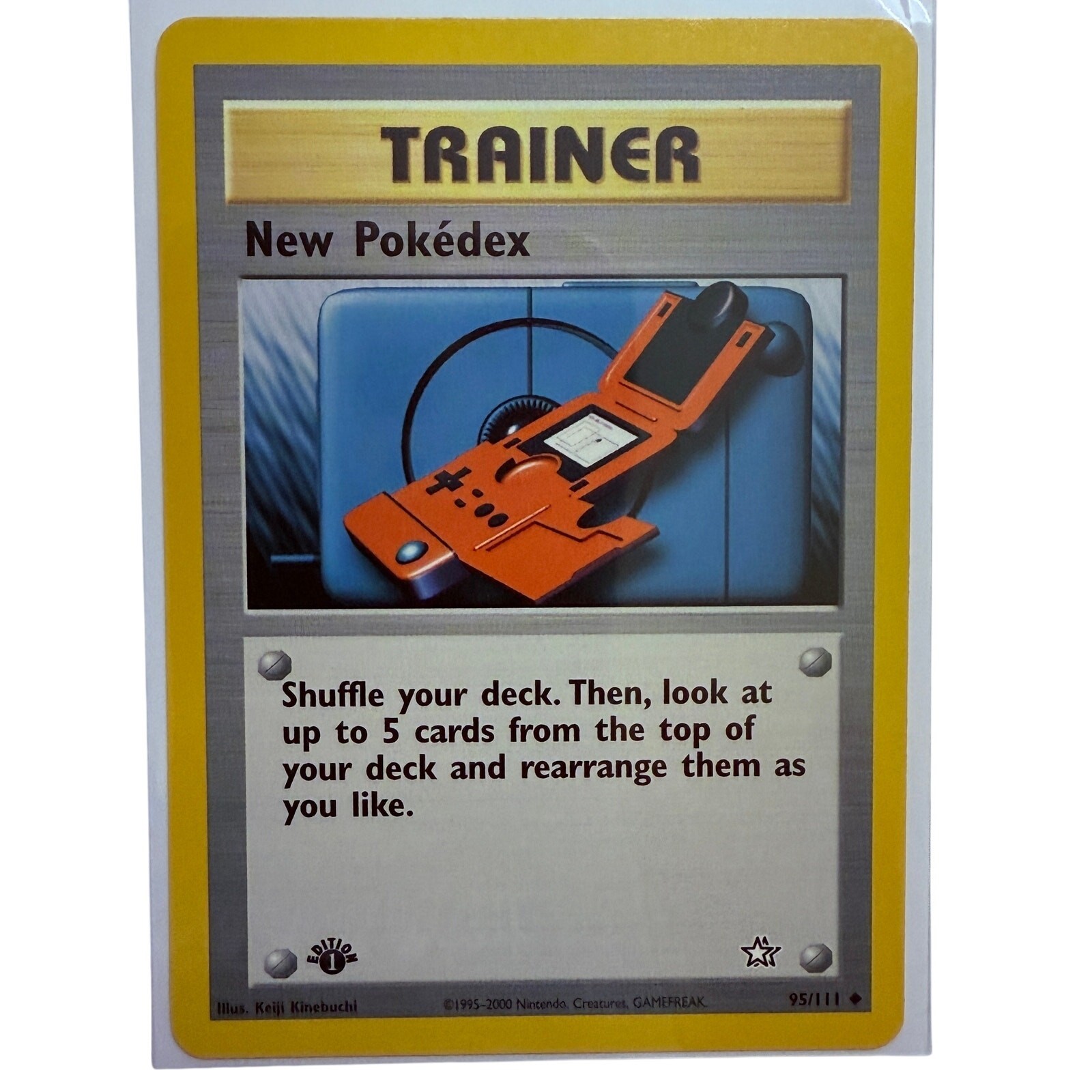 Pokémon New Pokedex 1st Edition 95/111 Neo Genesis WOTC Trainer Card NM-MT