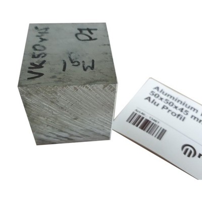 (450,00 EUR/m) Aluminium Rest  50x50x45 mm Flachmaterial Alu