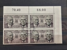 France - Timbre 2501 De Gaulle bloc de 4 "Service Philatélique de Paris" (1988)