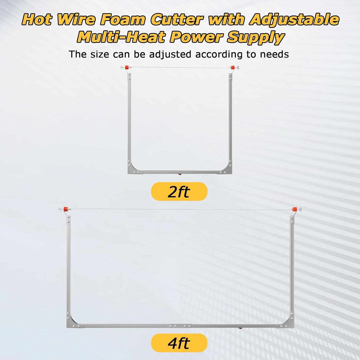 Adjustable  4FT Hot Wire Foam Cutter with Adjustable Multi-Heat Power Supply