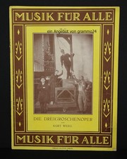 Notenheft "Die Dreigroschenoper" von Kurt Weill, 1929  11 Lieder, 78rpm B677