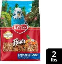 Kaytee Fiesta Parakeet Food 2 lb Bird Food, Parrot Food Bird Seed Mix Bird Seeds