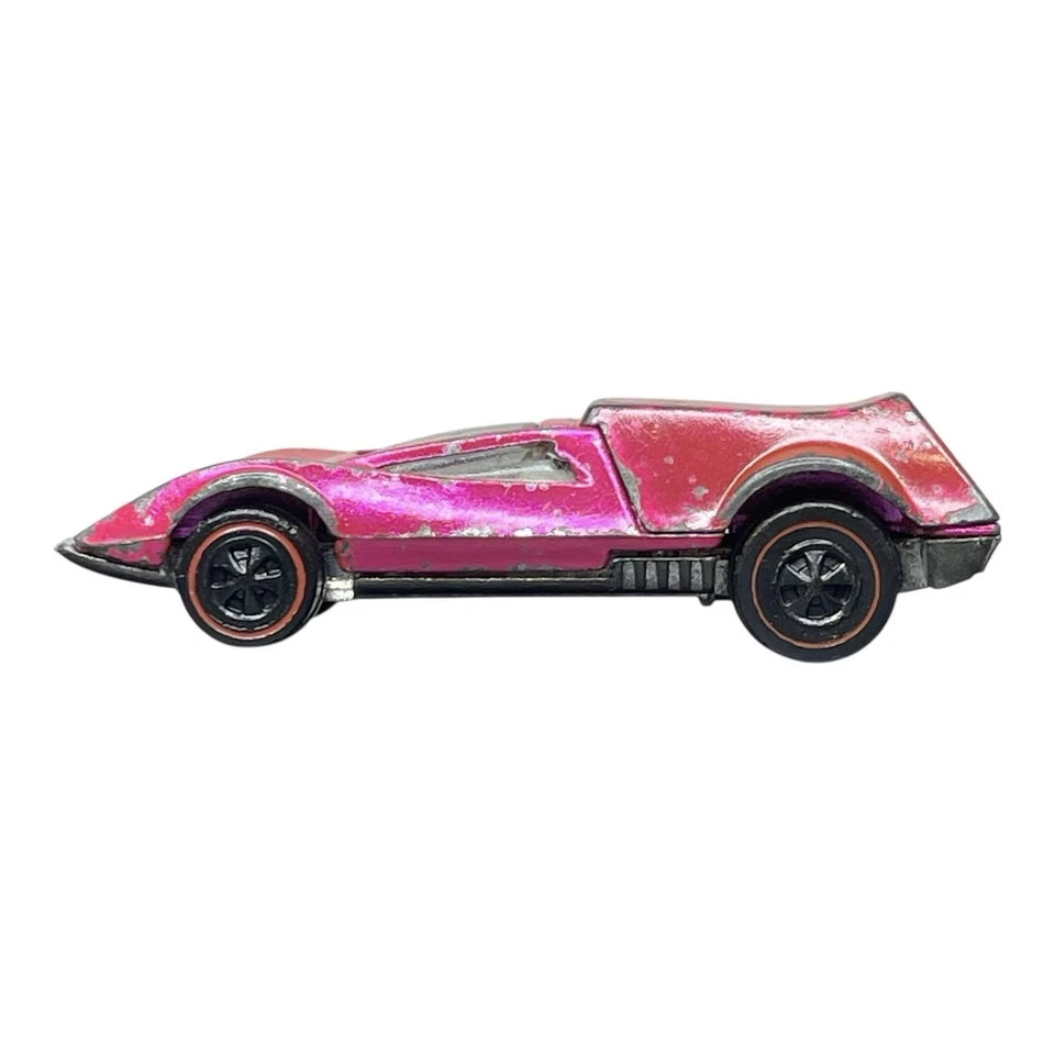 De colección 1969 Mattel Hot Wheels Redline Rojo Tri Bebé Rosa Delantero Rojo Trasero 🍎 ✨ Foto 2 de 4