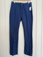 Men's Volcom VMonty Pants 30 Blue Chino Pants Straight Leg Casual A11313S1