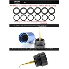 Aluminum Mini Diving Cylinder Valve Storage Bottle with Rubber Oring Kit