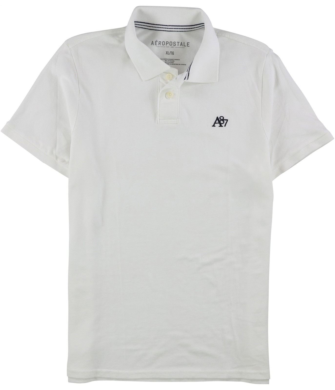 Мужская форменная рубашка поло Aeropostale A87, белая, 2XL