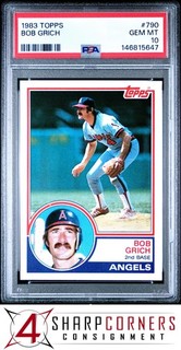 1983 TOPPS #790 BOB GRICH ANGELS POP 4 PSA 10