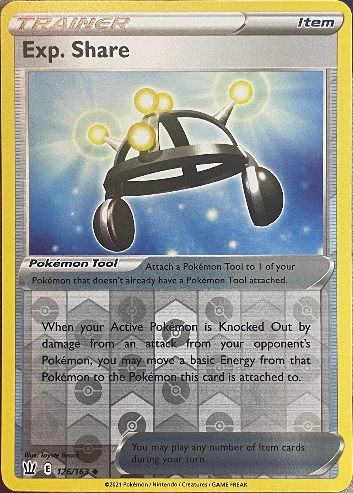 Exp. Share Reverse Holo - 126/163 - Battle Styles Pokemon 2021