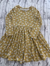 Tucker+Tate Dress Girls' Size 7 Black Yellow Long Sleeve Cat Print