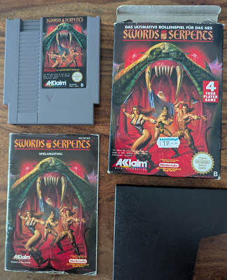 NES Swords and Serpencs Ink. Anleitung Komplett OVP