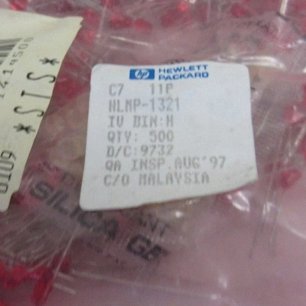 HP (Lot of 500) HP HLMP-1321 C7 11P 3MM Red LED Lights 71-1 - Image 2 of 2