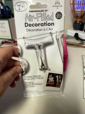 Anagram Letter "T" Silver Minishape 16" Foil Balloon New 