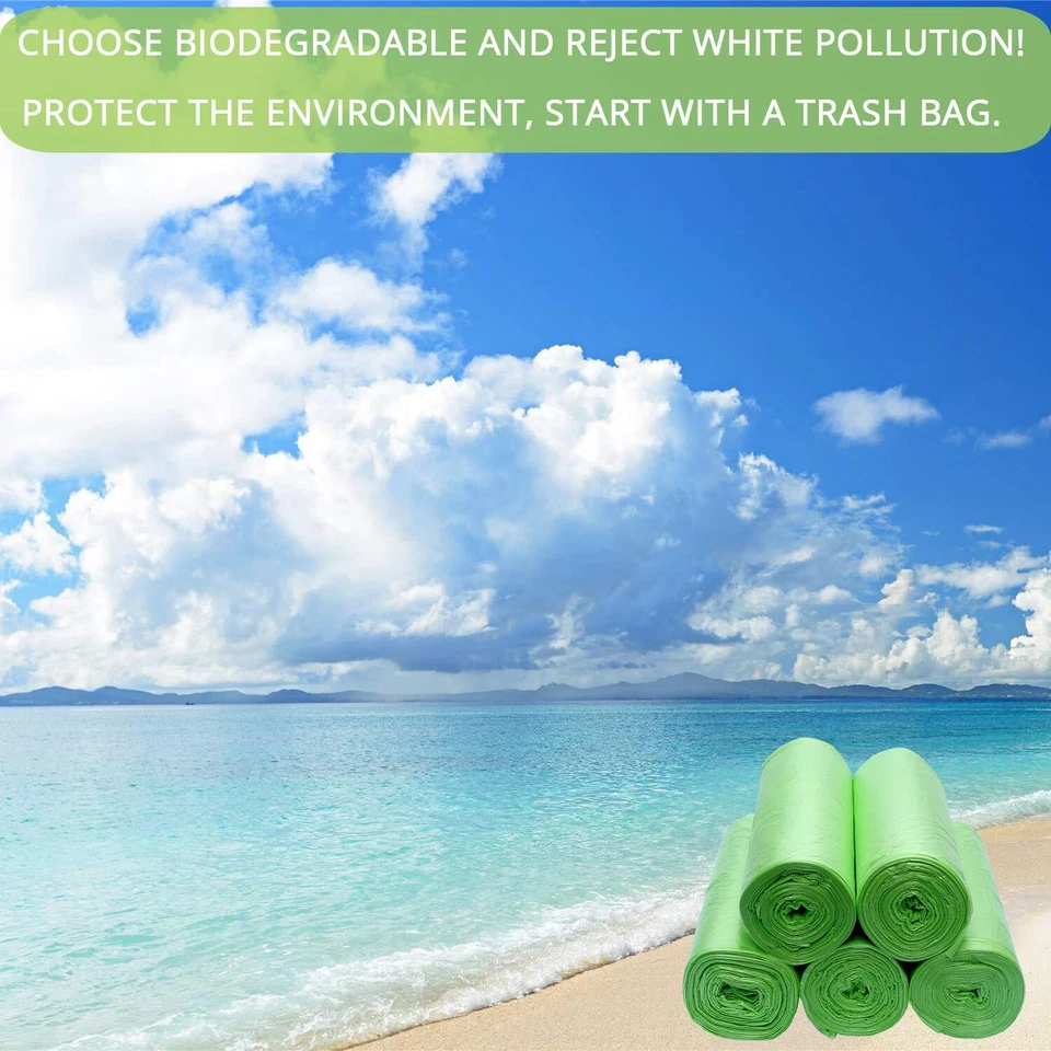 2 Gallon Compostable Trash Bags Small Biodegradable Garbage Bags 7.5 Liters Wast - Image 3 of 4