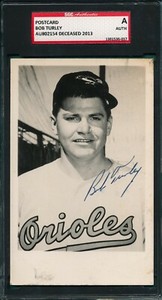 1954 Post Card Bob Turley Baltimore Orioles Autograph Signed SGC Esskay Pose