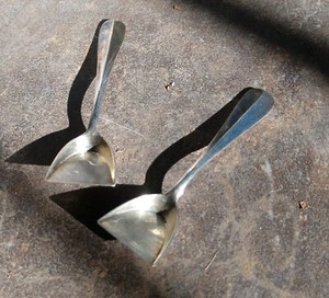 Pair of antique  WMF salt spoons 1940s