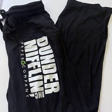The Office Dunder Mifflin Adult Unisex Lounge Draw String Sleep Pants Large