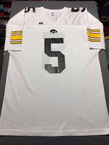 Vtg 90s Russell Athletics Iowa Hawkeyes Football Jersey 5 Size Xl