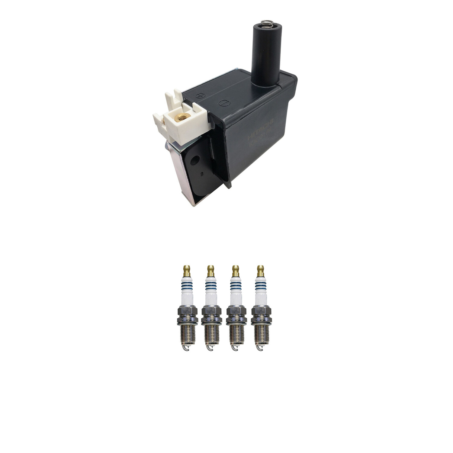 Hitachi Ignition Coil 4 Denso Iridium Spark Plugs Kit For Civic 1.6 L4 D16B5